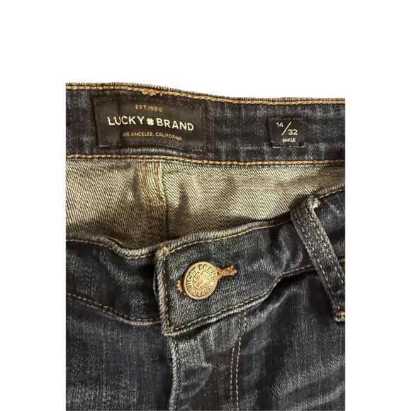 Lucky Brand Jeans Womens Size 14/32 Ankle Dark Wash Sweet Boot Denim - Picture 5 of 8